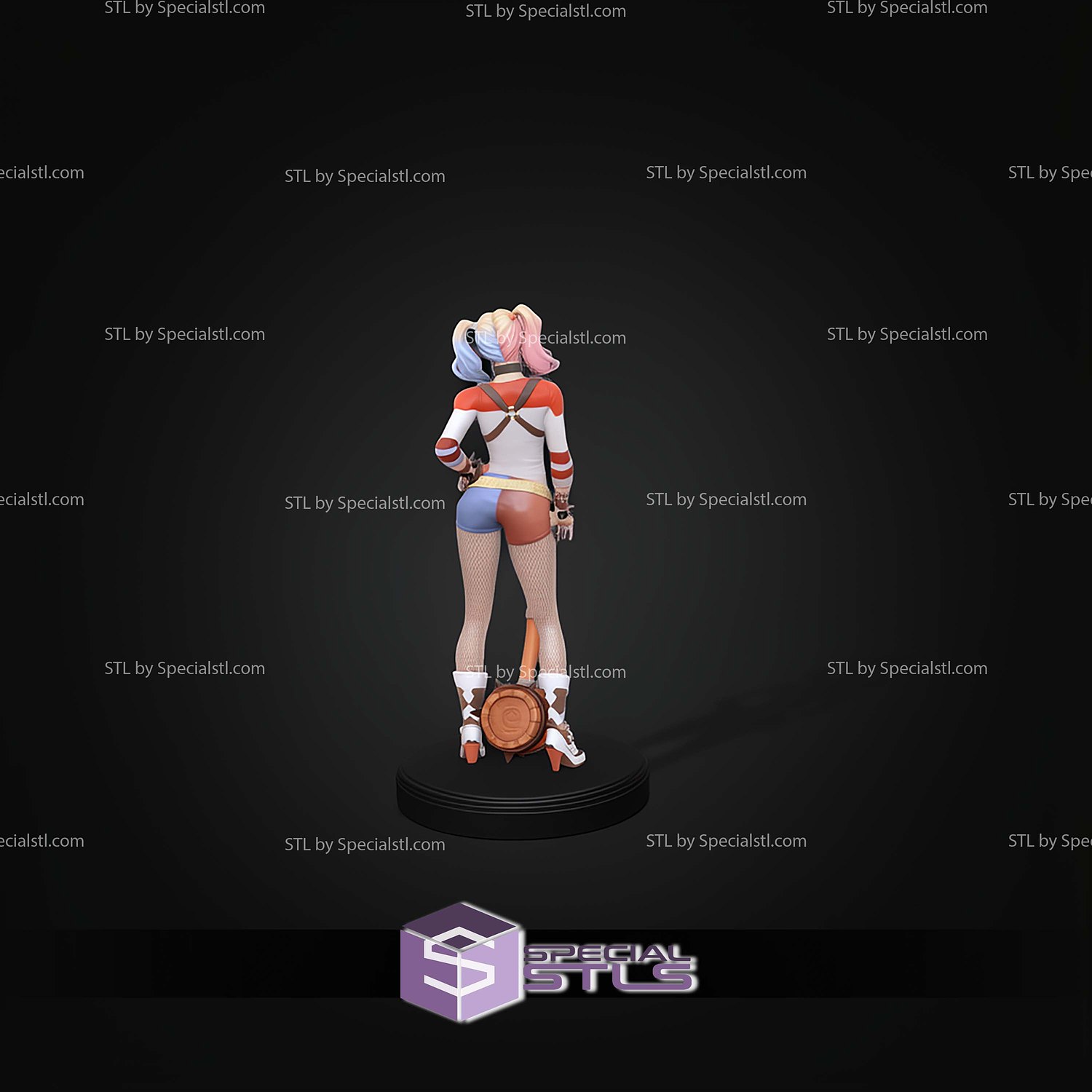 Harley Quinn Basic STL Files 3D Model — view 6