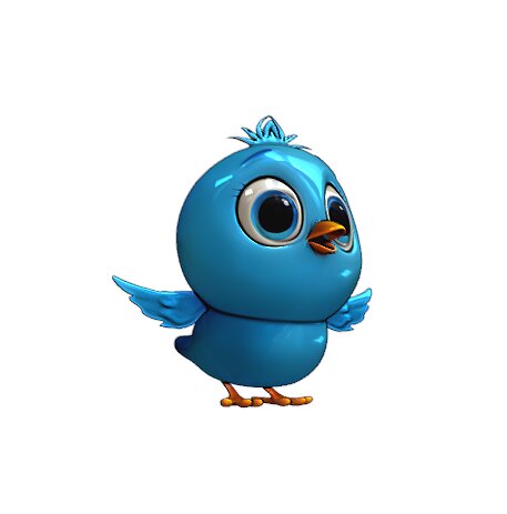 Cute Stylized Bird Character 3D BLEND Model — view 2
