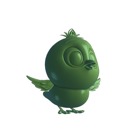 Cute Stylized Bird Character 3D BLEND Model — view 4