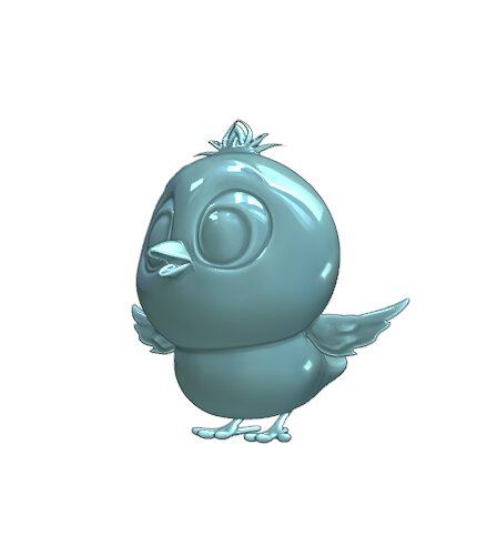 Cute Stylized Bird Character 3D BLEND Model — view 5