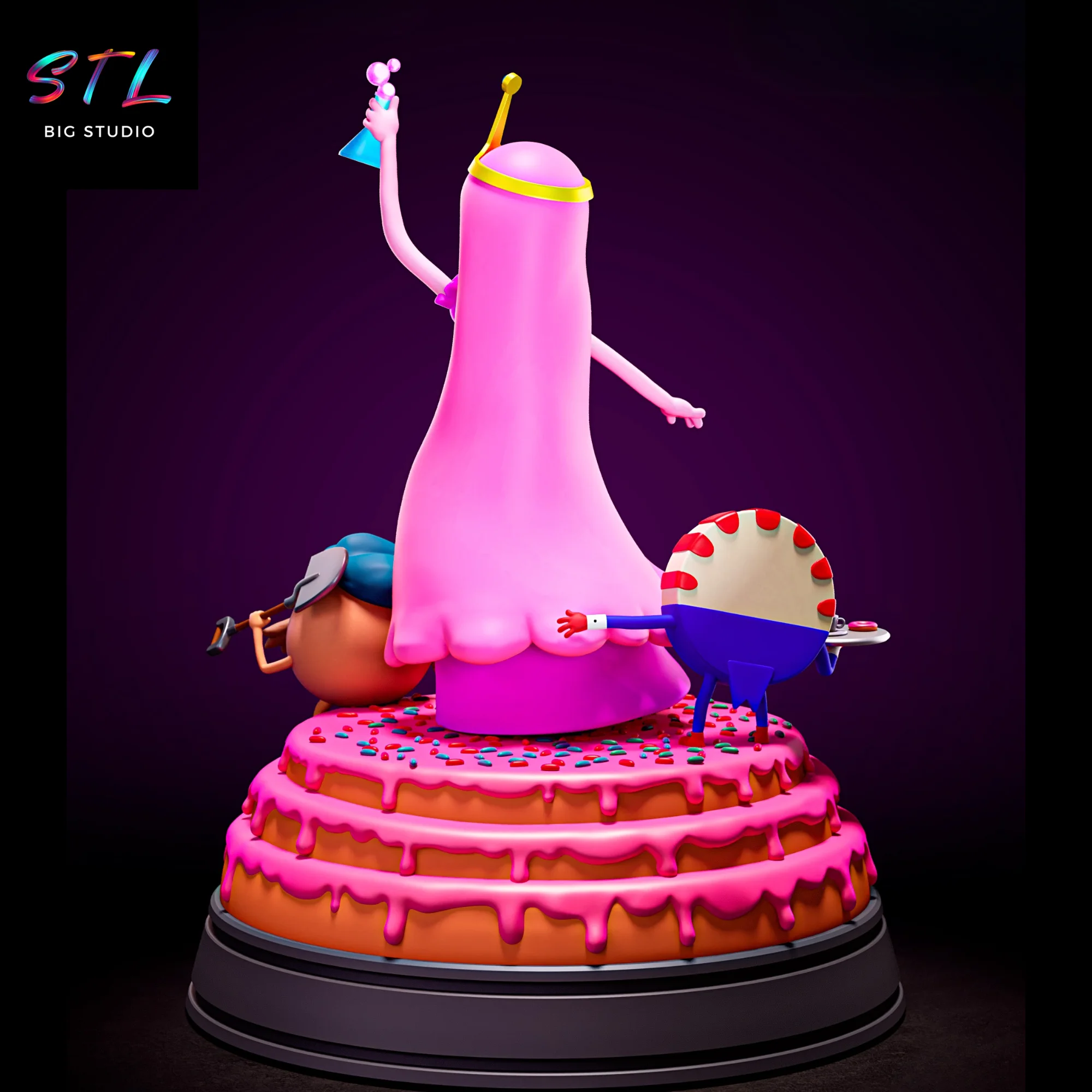 Princess Bubblegum STL | Adventure Time | 3D Diorama to Print Model — view 4