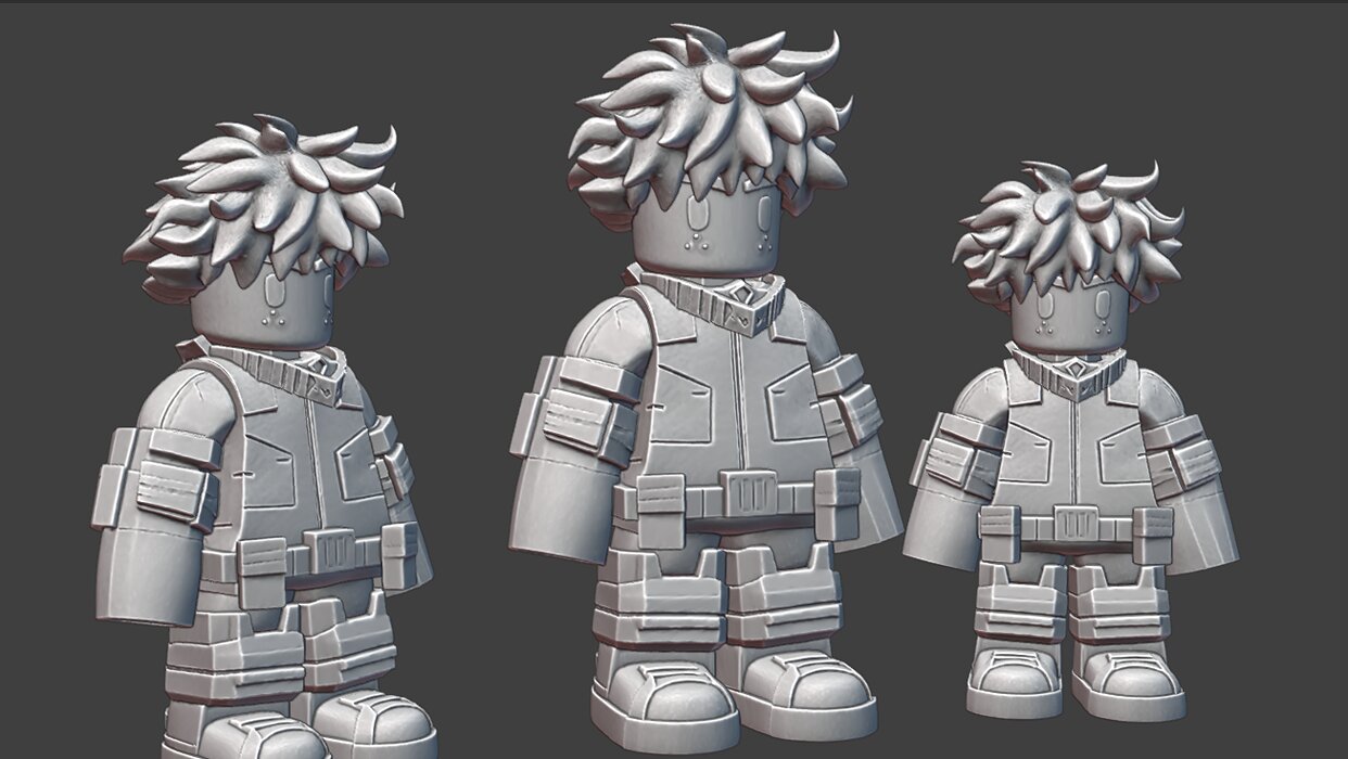 Lego Midoriya chibi 3D STL Model — view 2