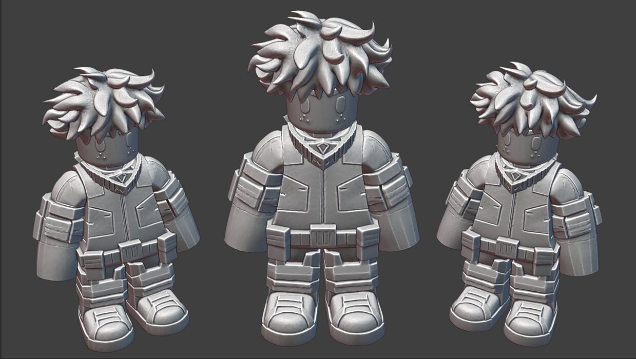 Lego Midoriya chibi 3D STL Model — view 3