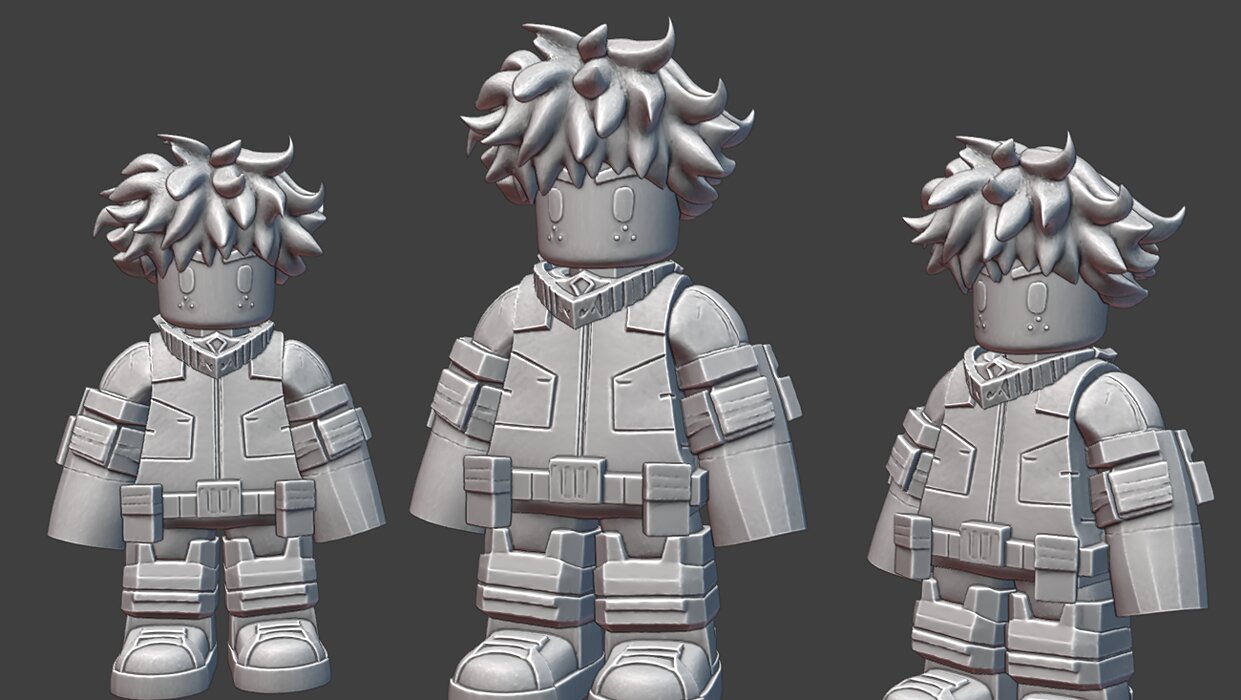 Lego Midoriya chibi 3D STL Model — view 4