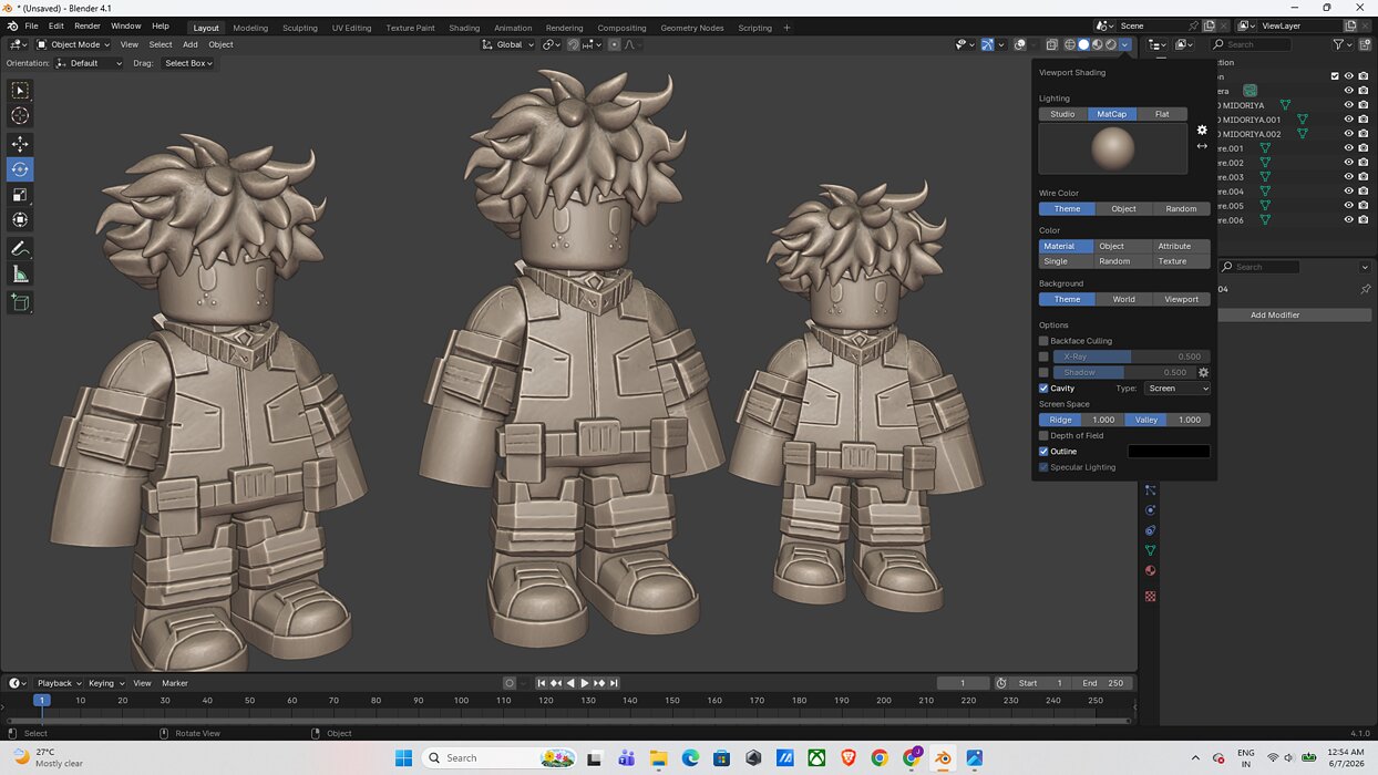 Lego Midoriya chibi 3D STL Model — view 5