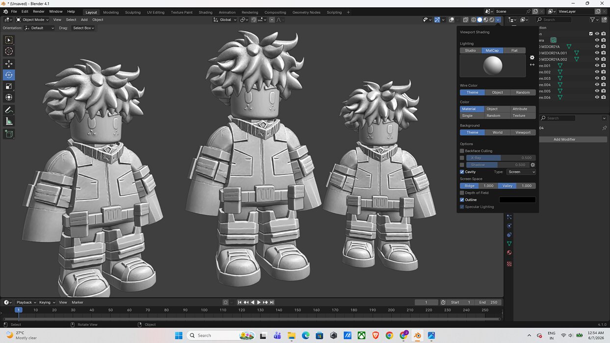 Lego Midoriya chibi 3D STL Model — view 6
