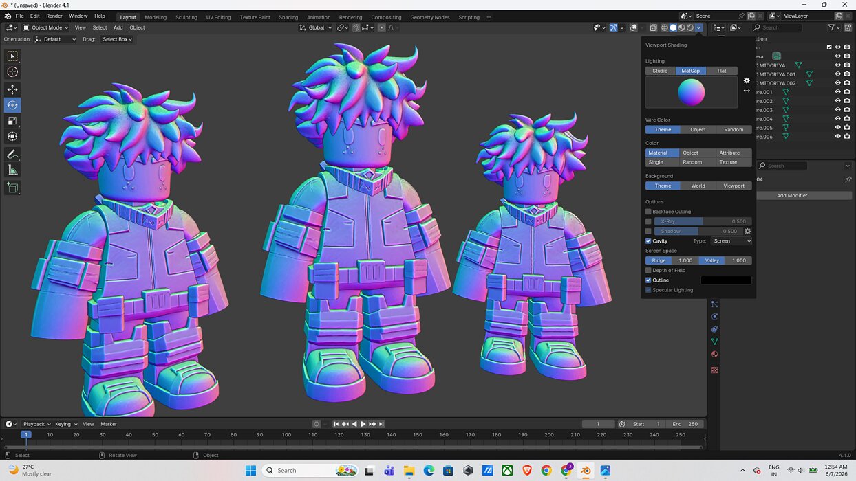 Lego Midoriya chibi 3D STL Model — view 7