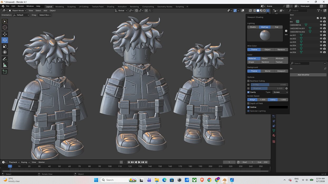 Lego Midoriya chibi 3D STL Model — view 8