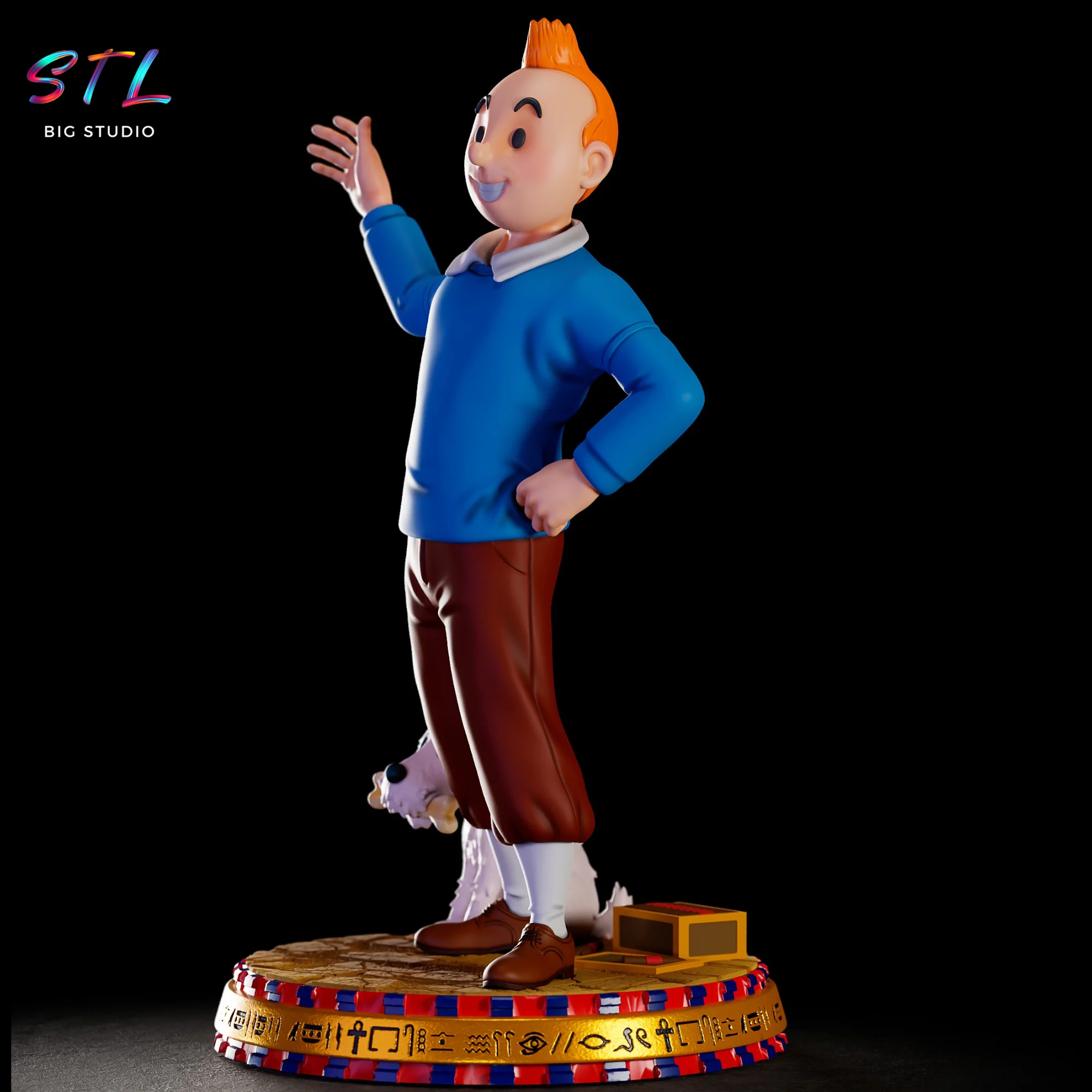 Tintin and Snowy STL | The Adventures of Tintin | 3D Print Model Model — view 2
