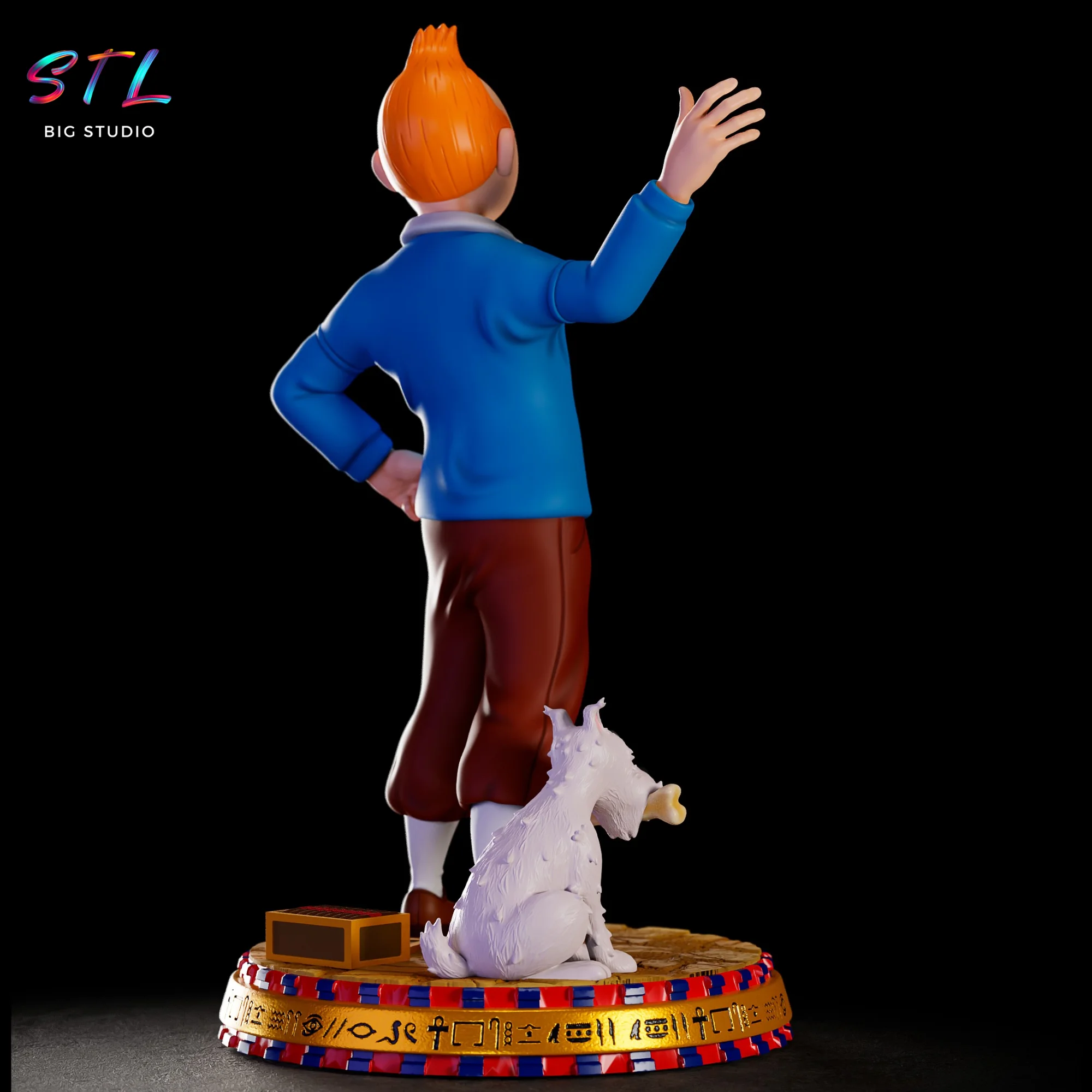 Tintin and Snowy STL | The Adventures of Tintin | 3D Print Model Model — view 3