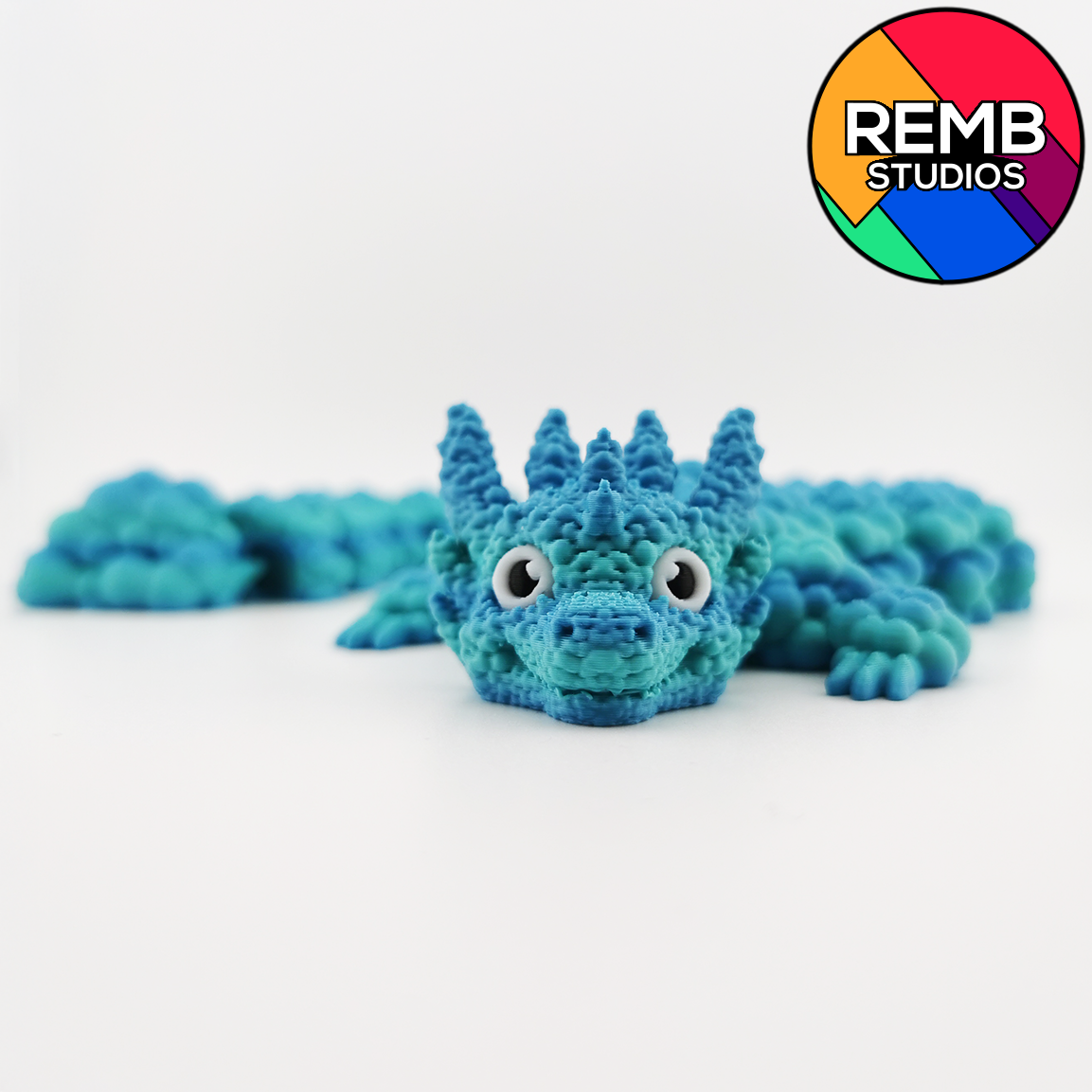 Articulated Soap Bubble Dragon | Flexi Soap Bubble Dragon 3D STL Model — view 4