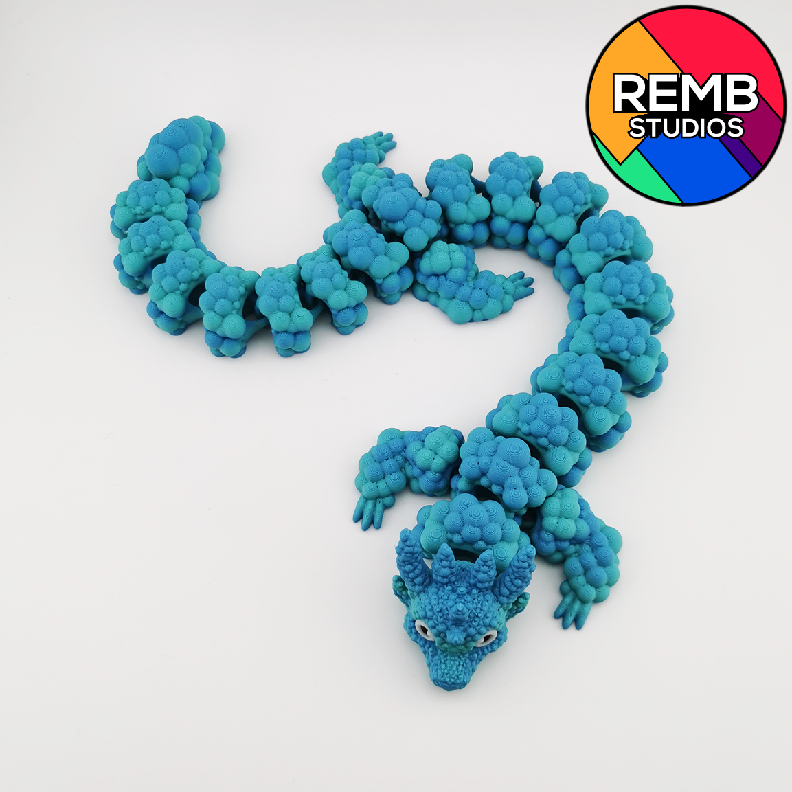Articulated Soap Bubble Dragon | Flexi Soap Bubble Dragon 3D STL Model — view 5