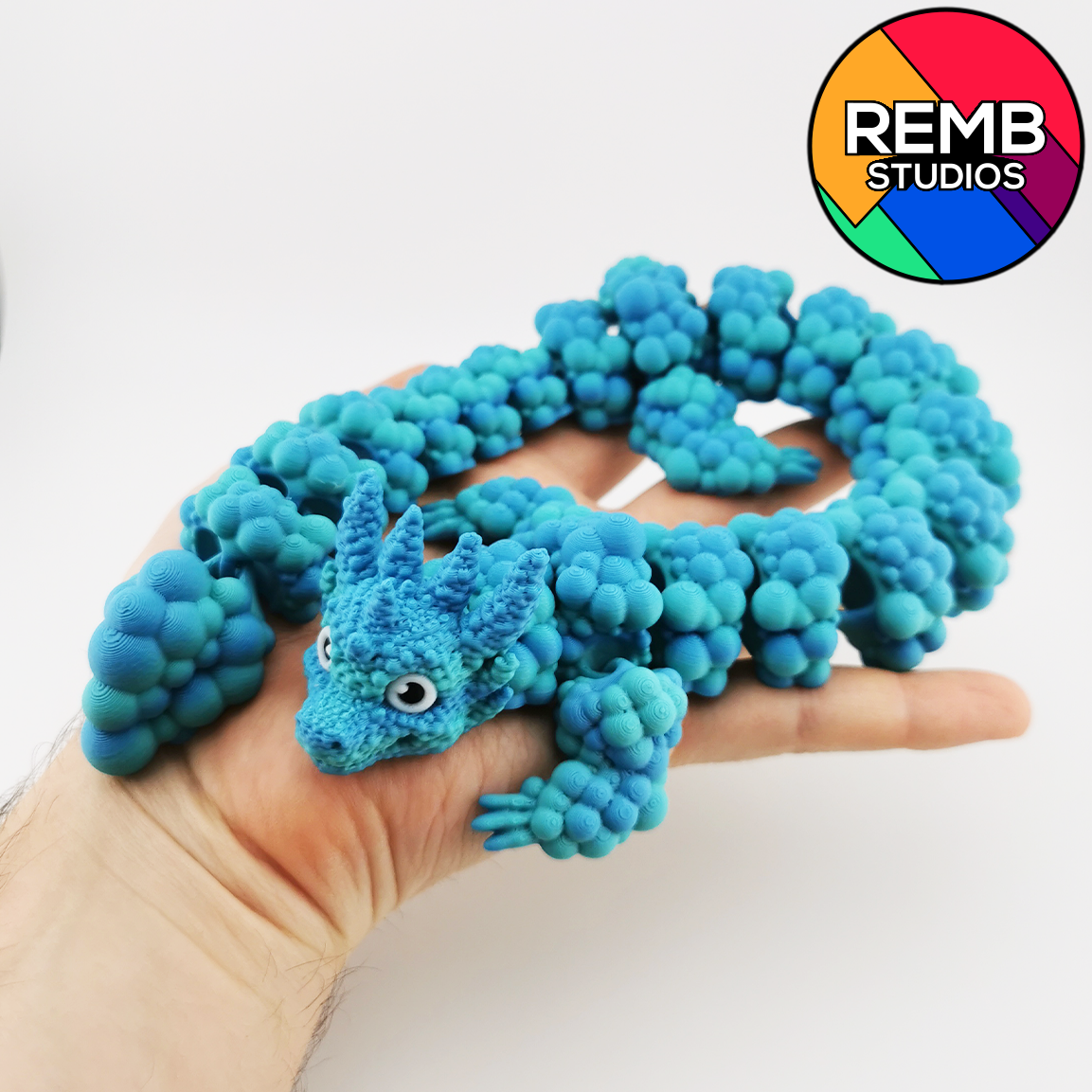 Articulated Soap Bubble Dragon | Flexi Soap Bubble Dragon 3D STL Model — view 6