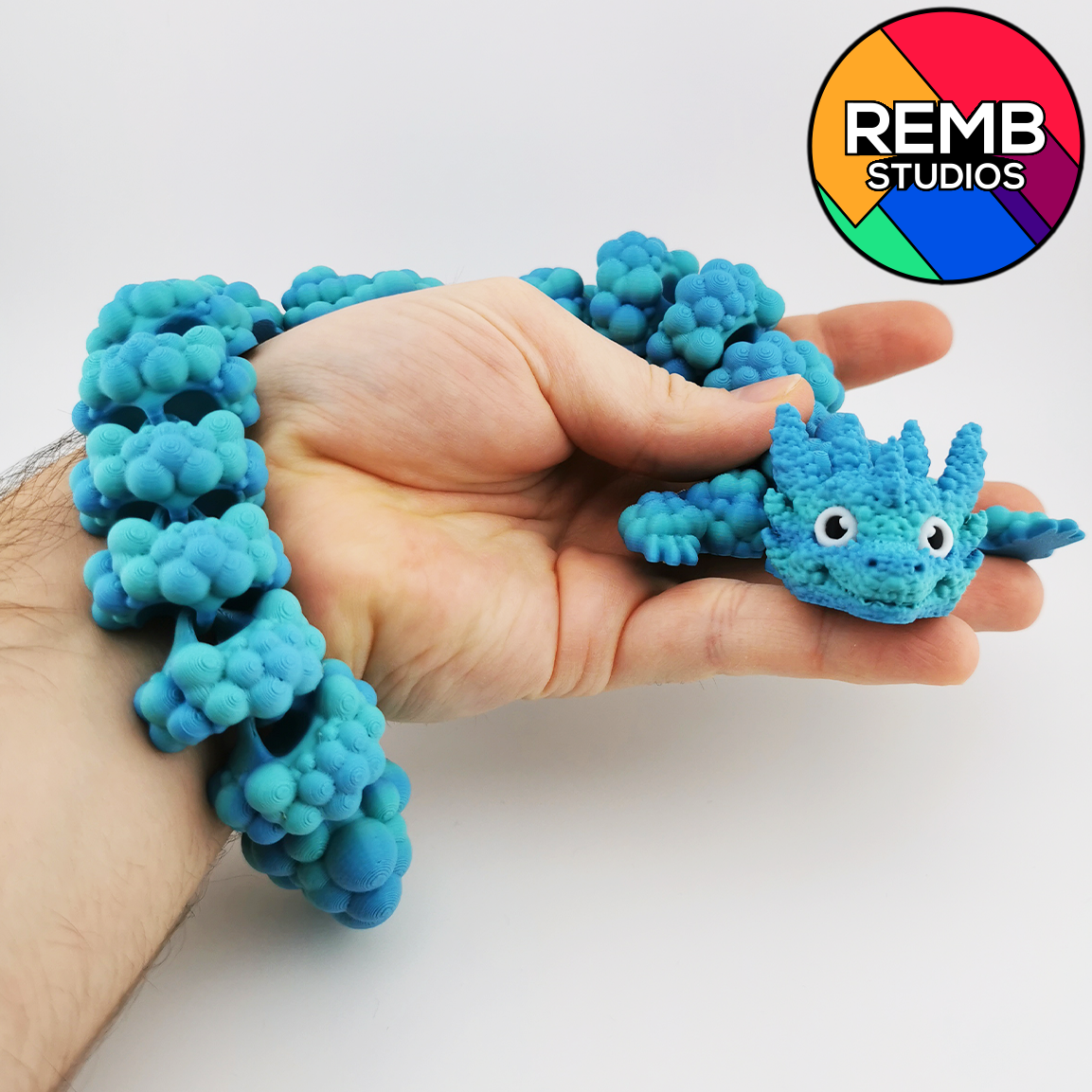 Articulated Soap Bubble Dragon | Flexi Soap Bubble Dragon 3D STL Model — view 7