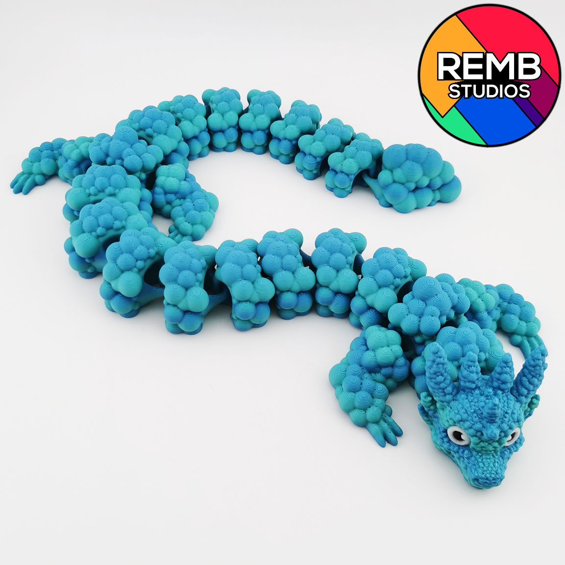 Articulated Soap Bubble Dragon | Flexi Soap Bubble Dragon 3D STL Model — view 8