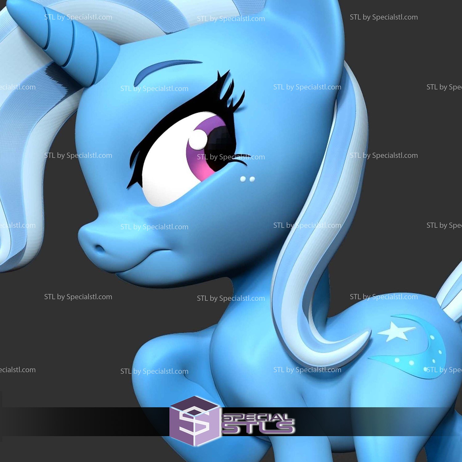 Trixie Lulamoon Little Pony 3D Printer Files STL Model — view 6