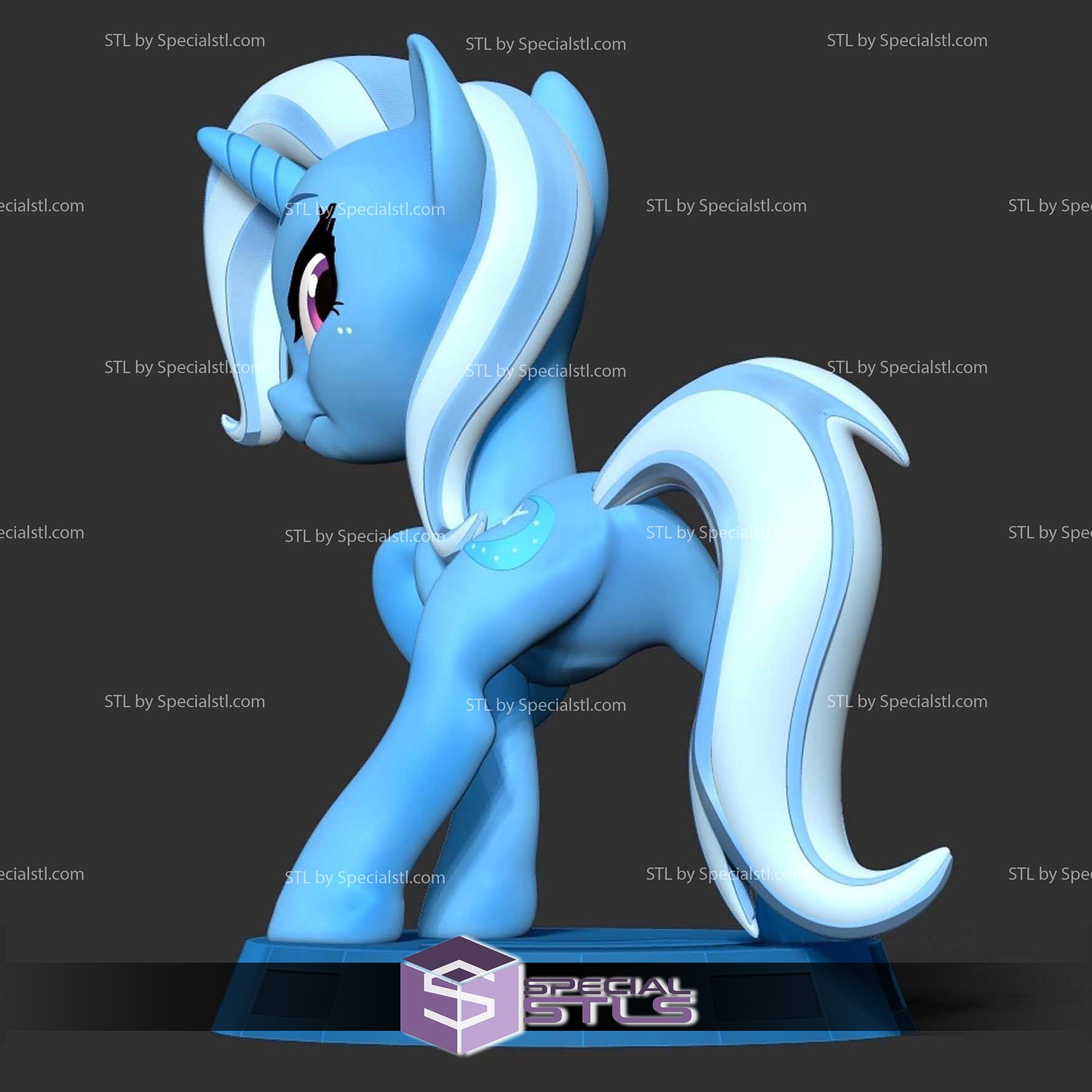 Trixie Lulamoon Little Pony 3D Printer Files STL Model — view 7