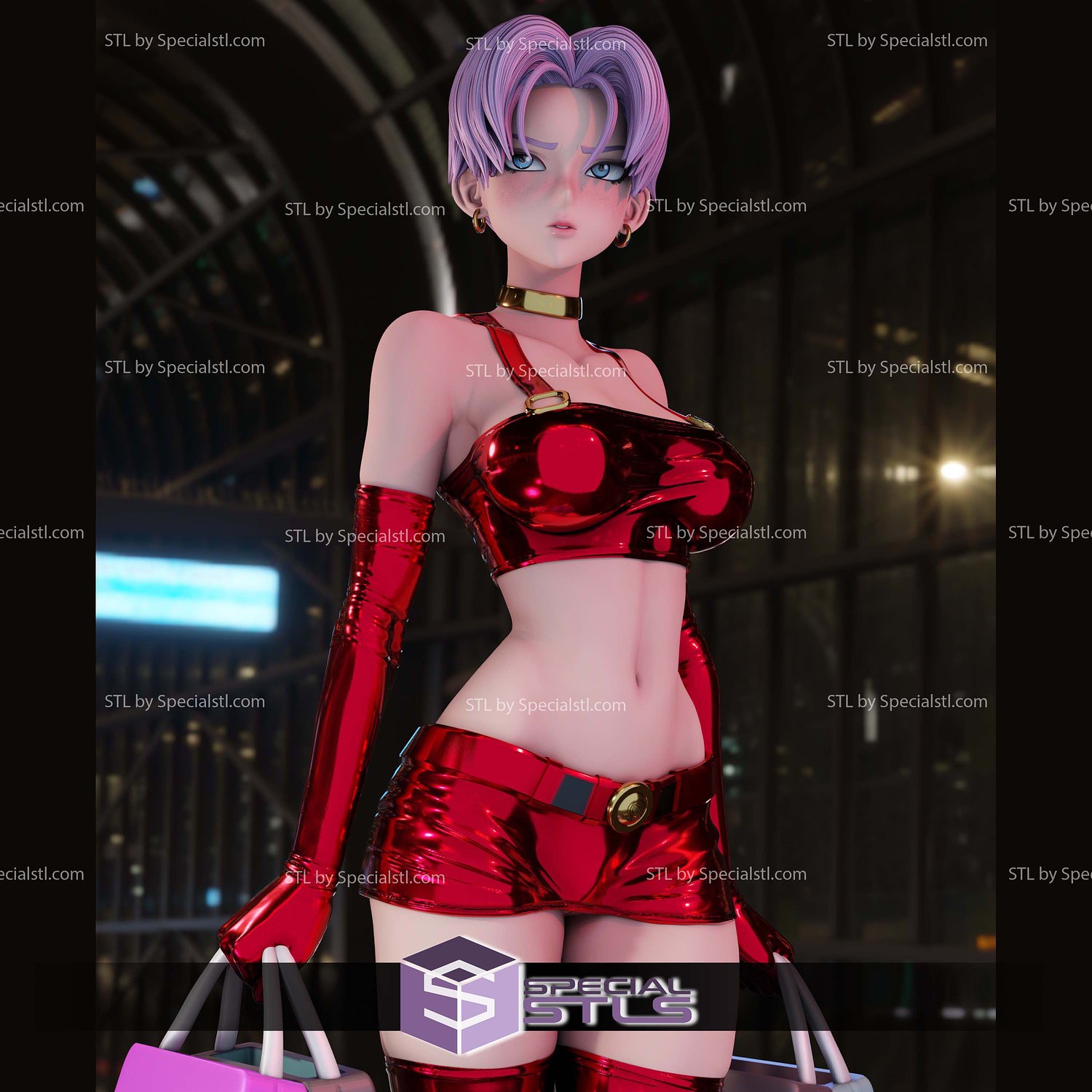 Trunks Girl Fanart 3D Printer Files STL Model — view 2