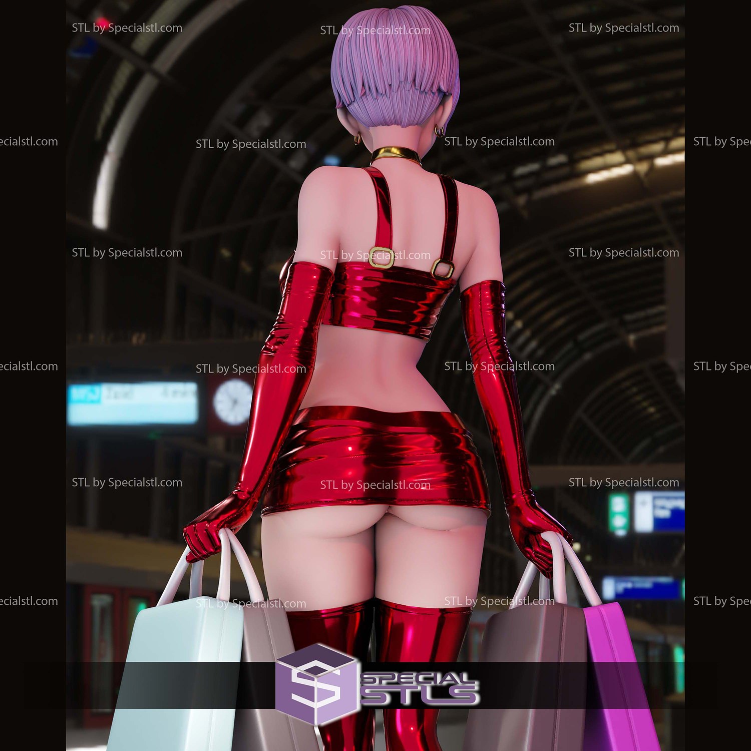 Trunks Girl Fanart 3D Printer Files STL Model — view 5