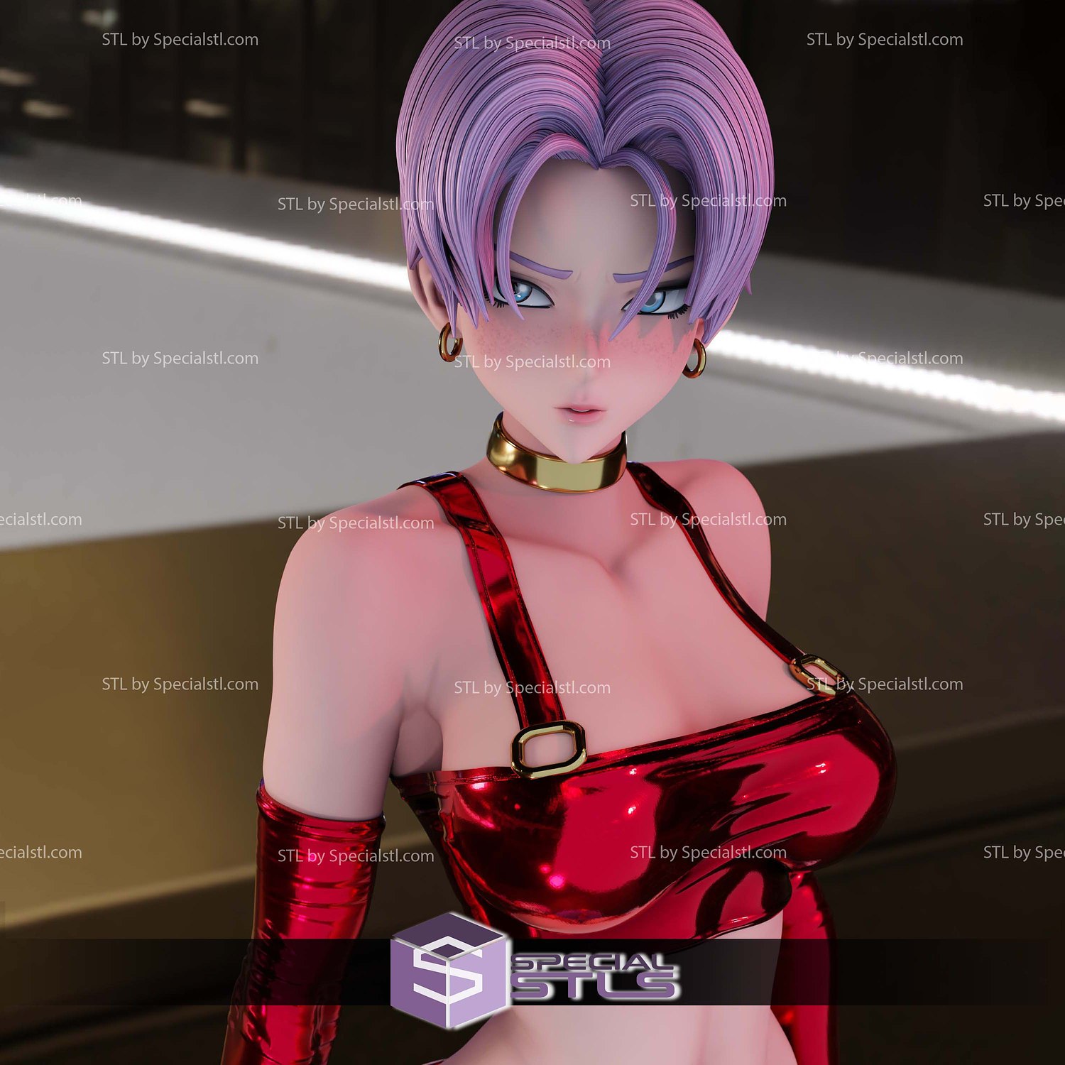 Trunks Girl Fanart 3D Printer Files STL Model — view 6