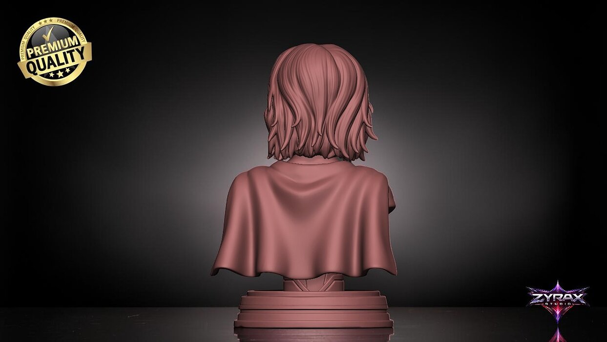 Supergirl Bust STL DC Comics 3D Print Sculpture Model OBJ Model — view 6