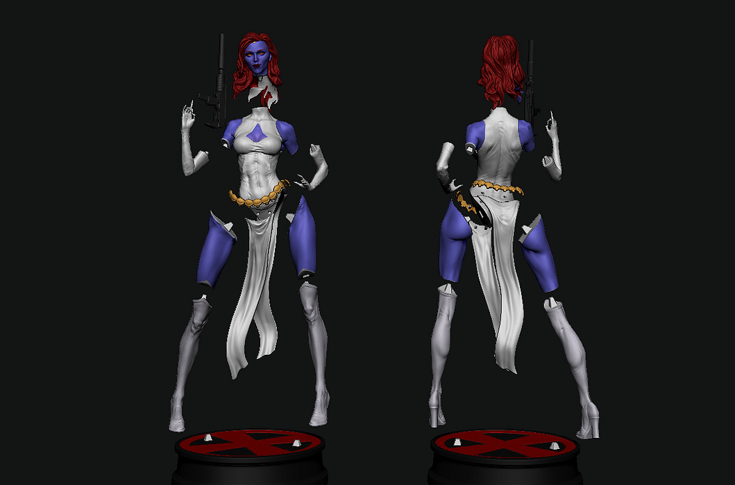 X-Men  Mistique 3D 3MF Model — view 4
