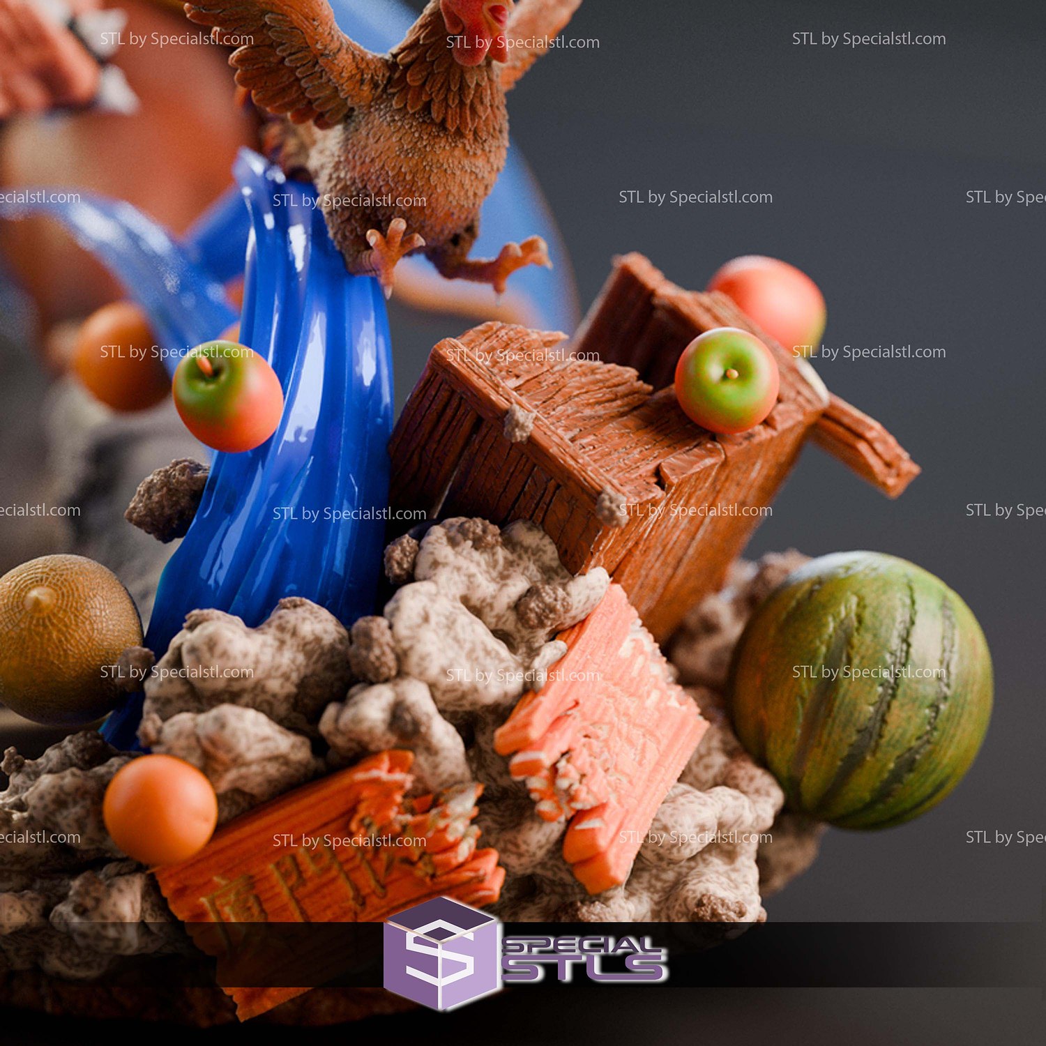 Chun Li Fun Warrior Diorama STL Files 3D Model — view 7