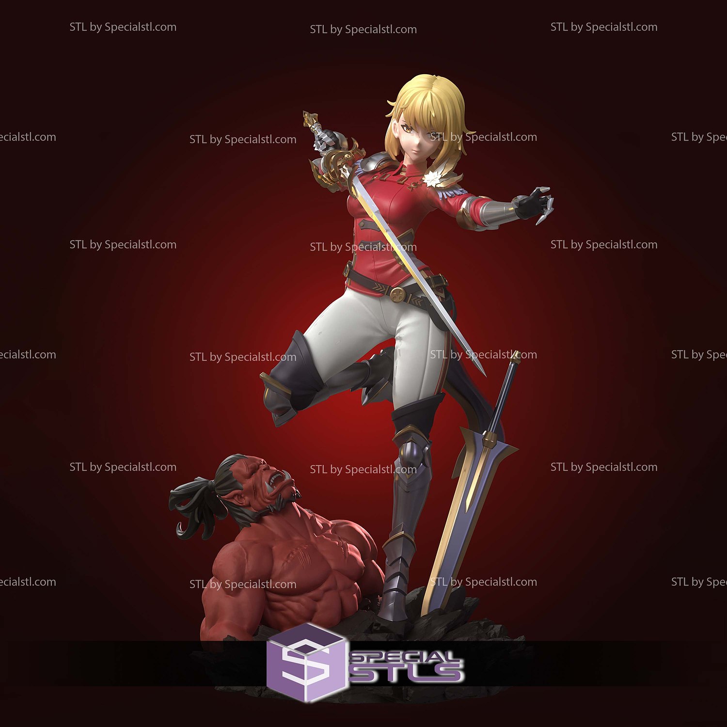 Cha Hae-In Demon Base STL Files 3D Model — view 2