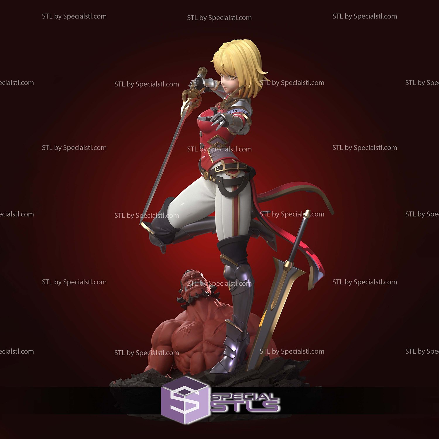 Cha Hae-In Demon Base STL Files 3D Model — view 3
