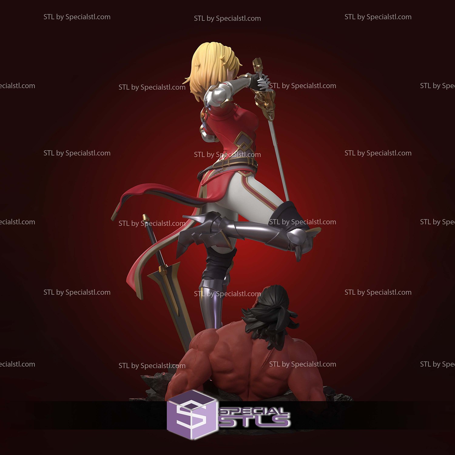 Cha Hae-In Demon Base STL Files 3D Model — view 5
