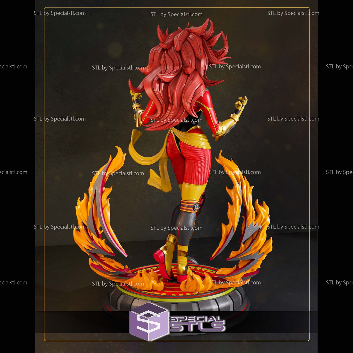 Dark Phoenix Stylized 1-8 3D Printer Files STL Model — view 3