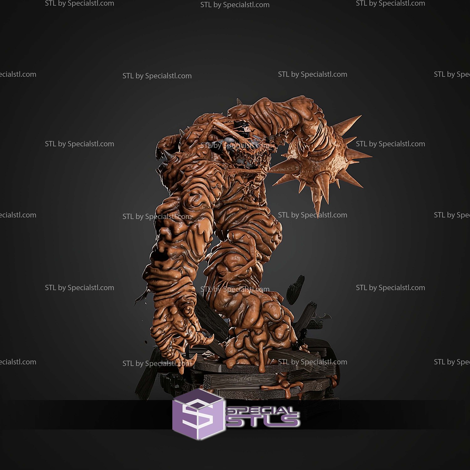 Clay Monster Clayface STL Files 3D Model — view 4