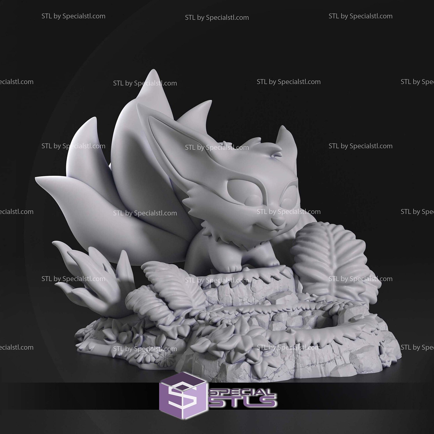 Chibi Kurama Naruto 3D Printer Files STL Model — view 2