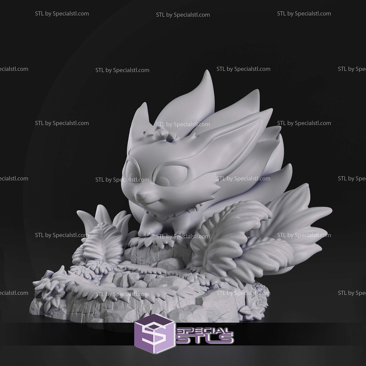Chibi Kurama Naruto 3D Printer Files STL Model — view 3