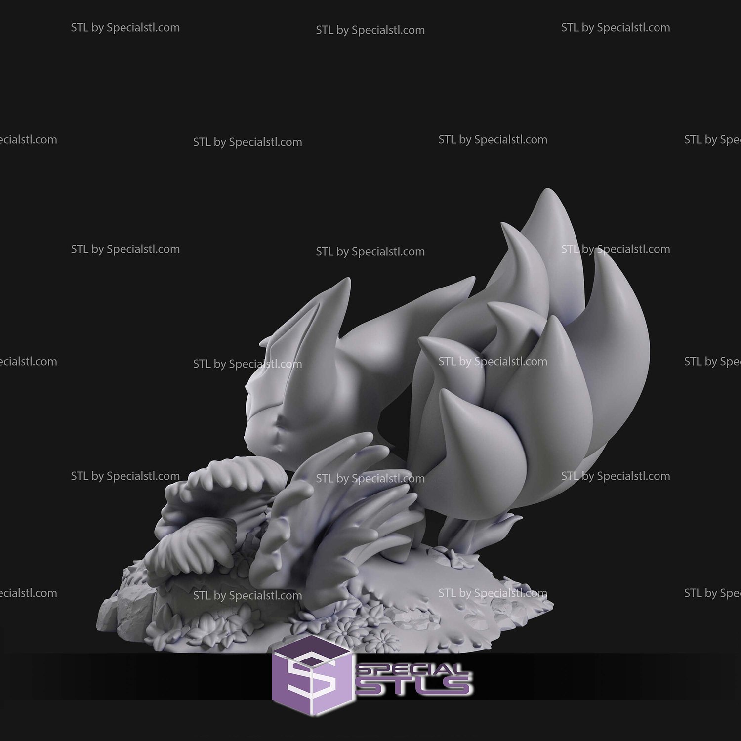 Chibi Kurama Naruto 3D Printer Files STL Model — view 4