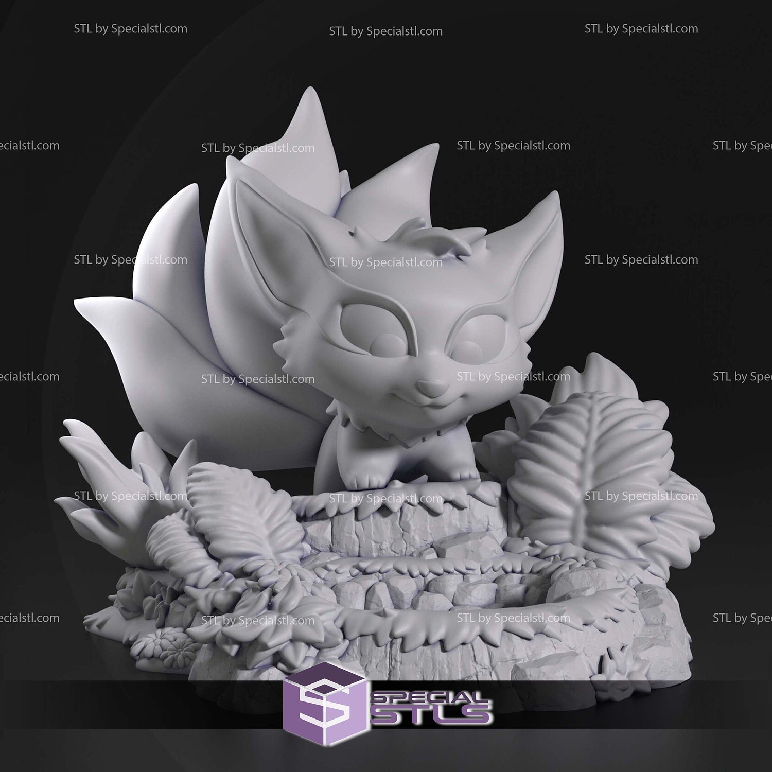 Chibi Kurama Naruto 3D Printer Files STL Model — view 5