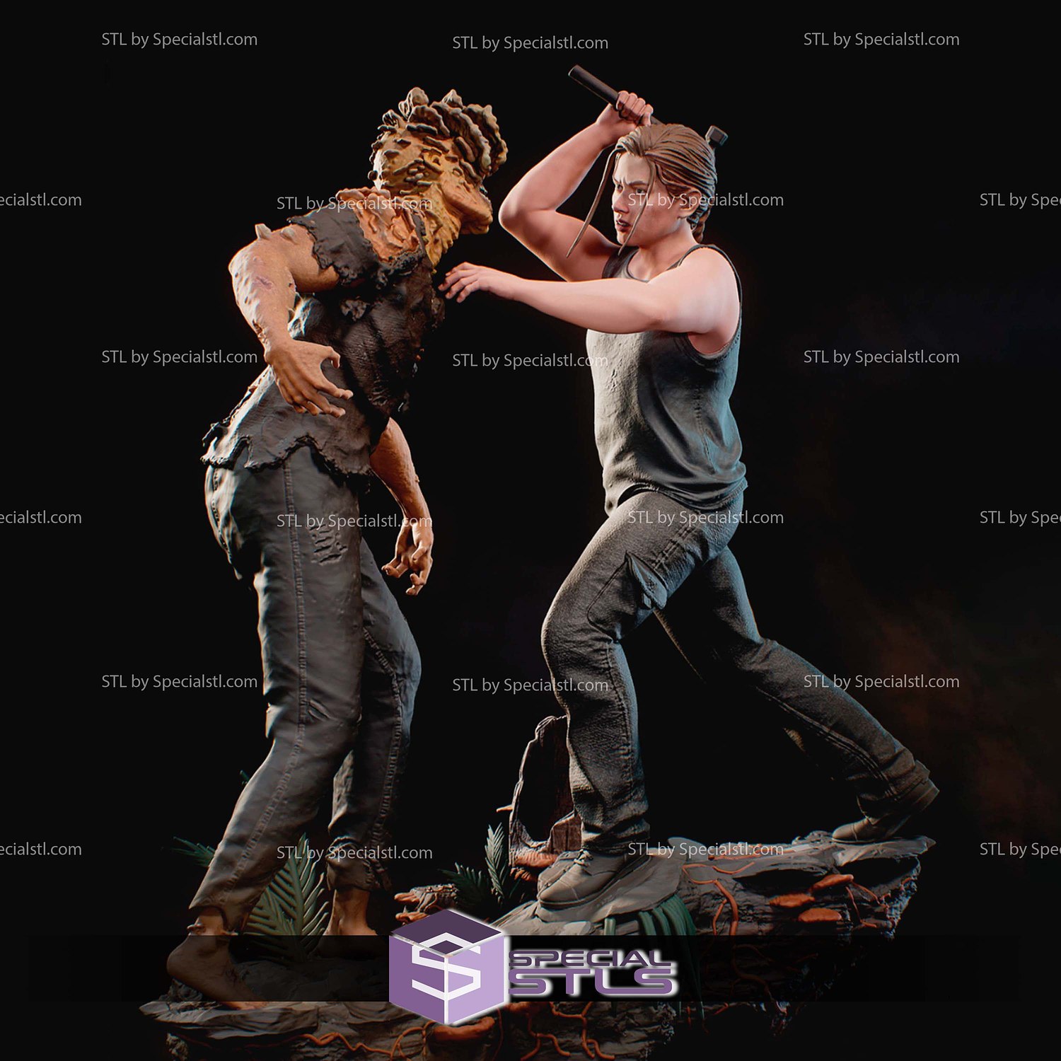Abby Fighting Last Of Us 3D Printer Files STL Model — view 2