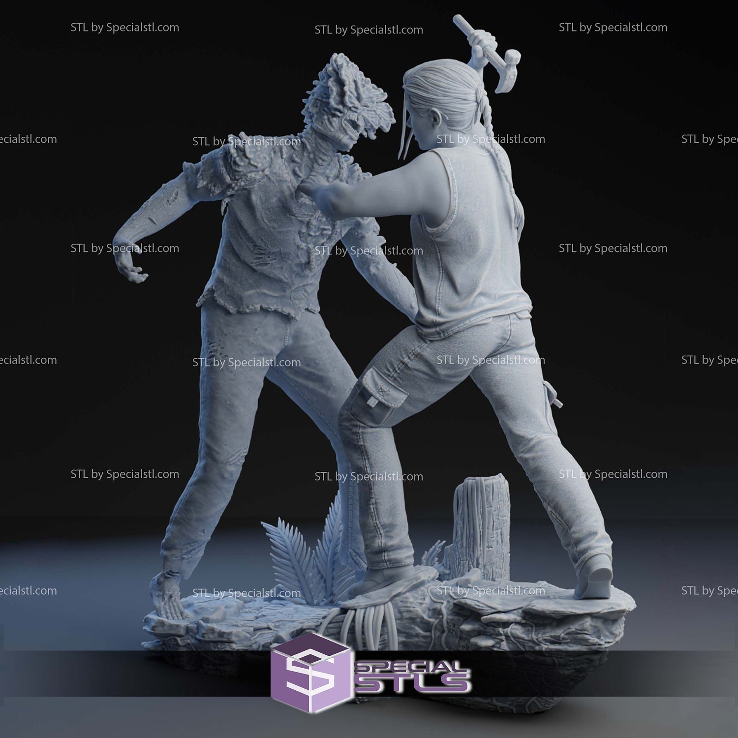 Abby Fighting Last Of Us 3D Printer Files STL Model — view 5