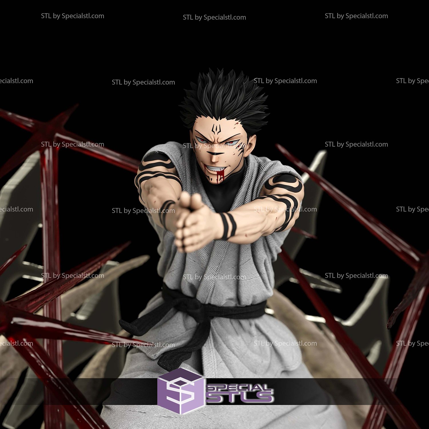 Gojo Iconic Battle Sukuna 3D Printer Files STL Model — view 3