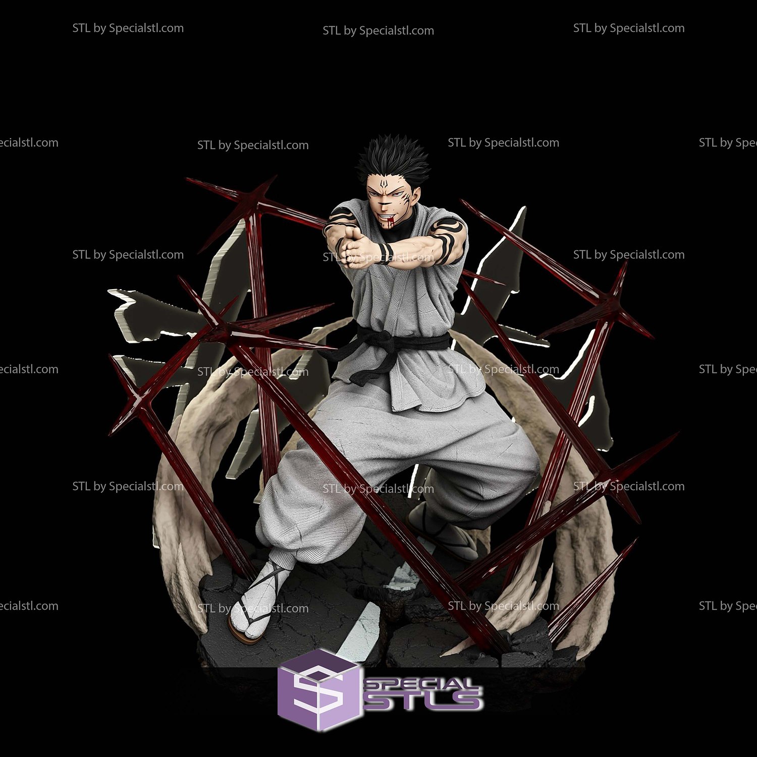Gojo Iconic Battle Sukuna 3D Printer Files STL Model — view 4