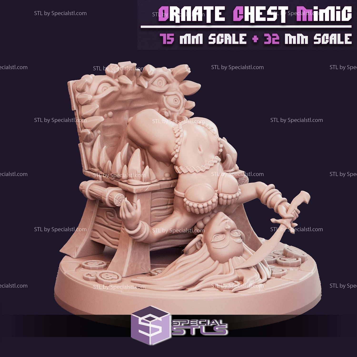 Wash Tub Mimic Girl Collection 3D Printing Models STL Model — view 4