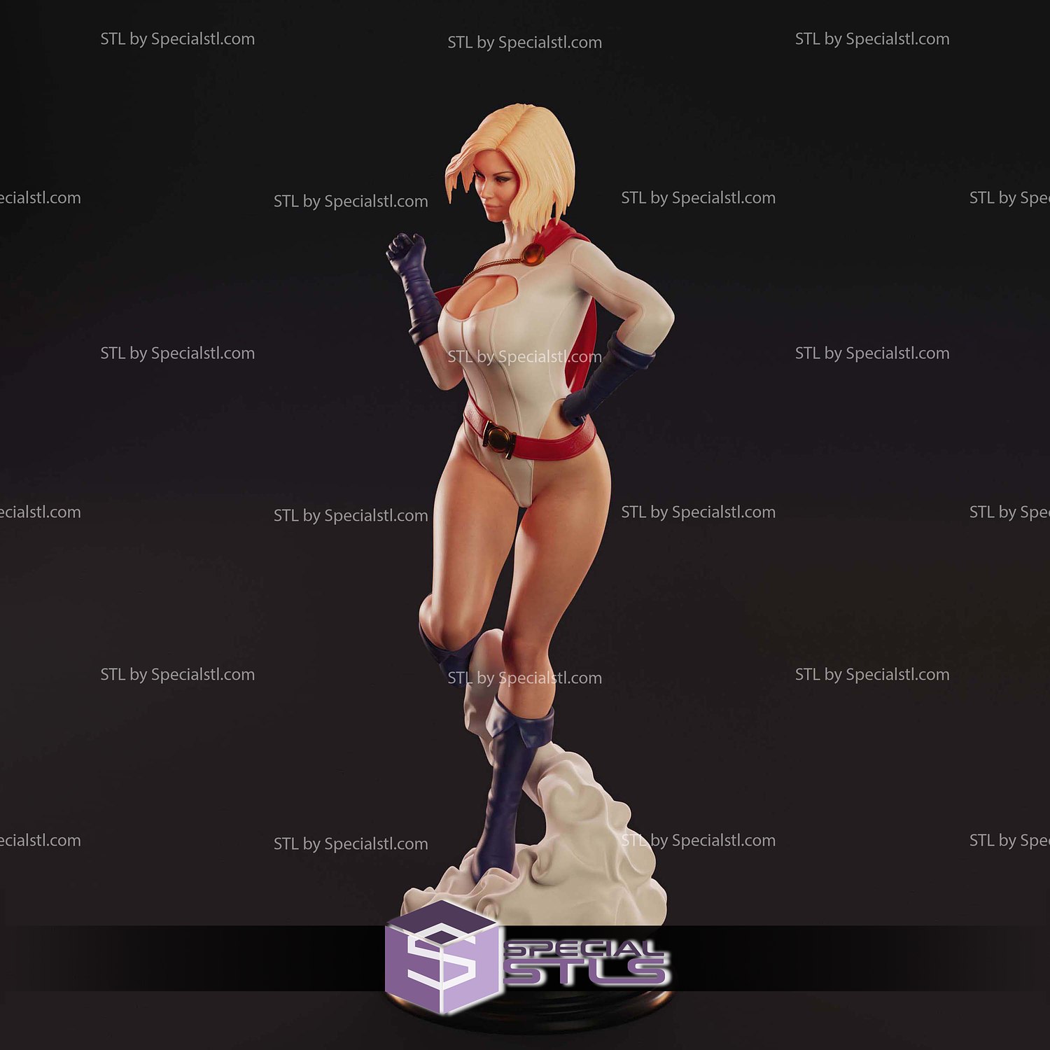 Powergirl Cloud 3D Printer Files STL Model — view 2