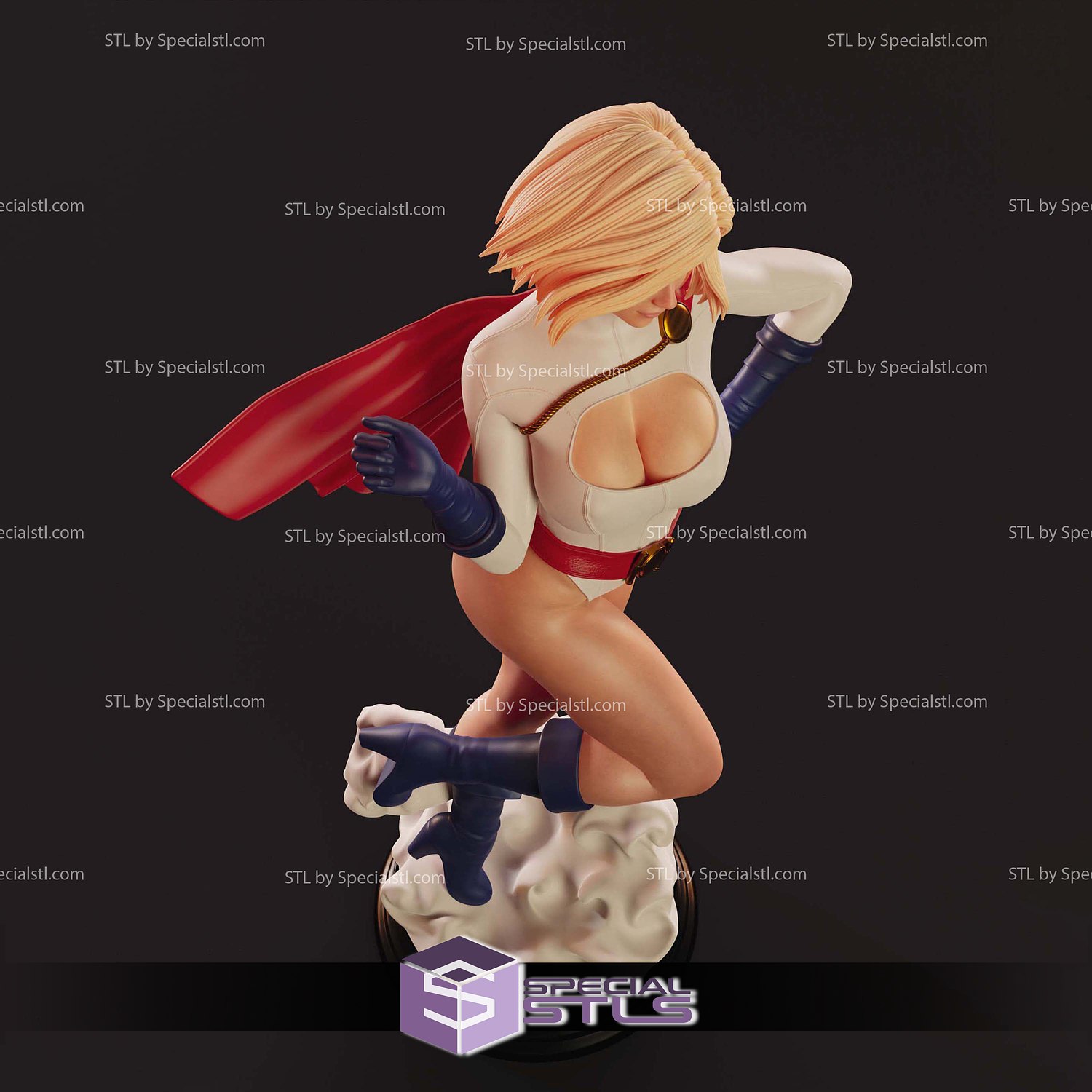 Powergirl Cloud 3D Printer Files STL Model — view 5