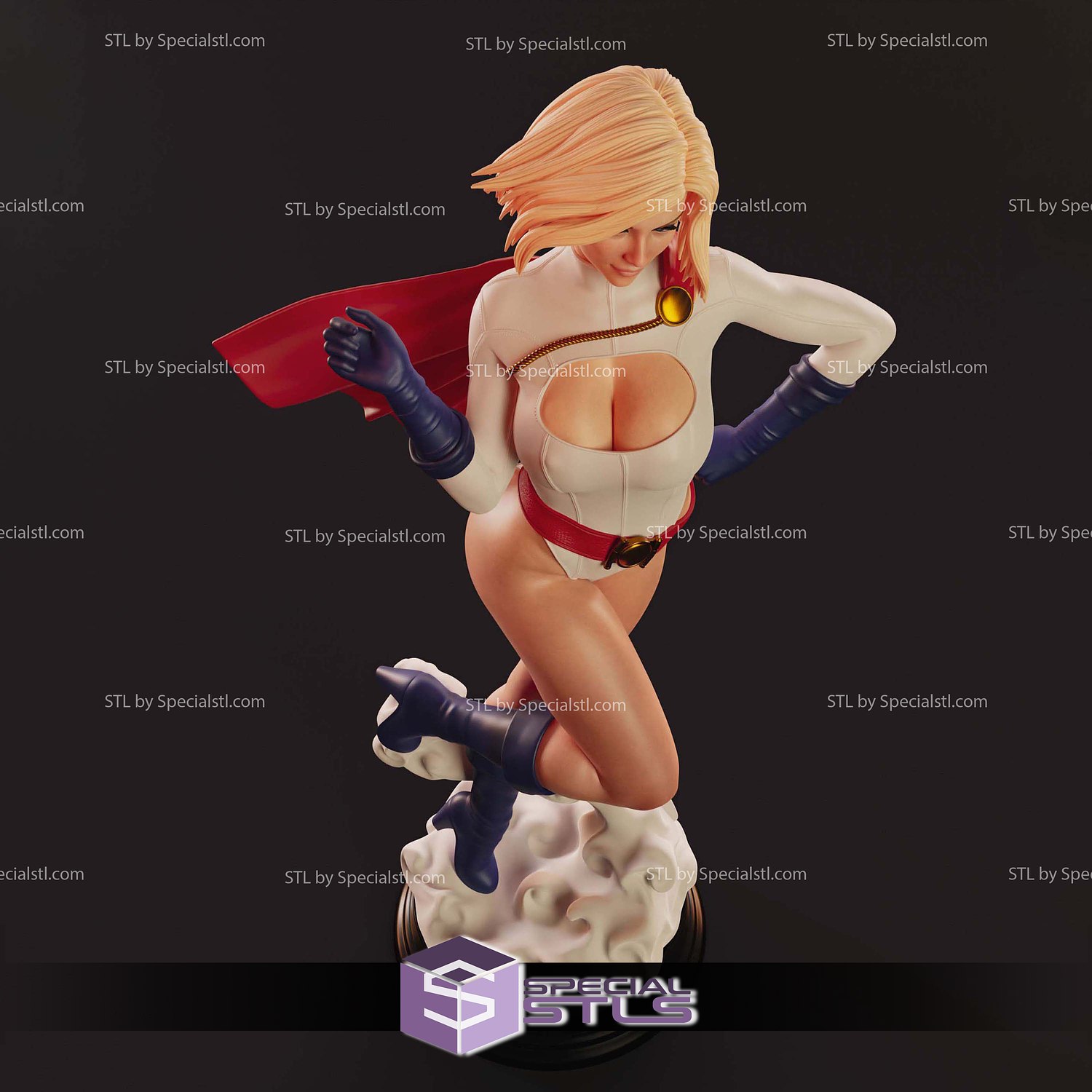 Powergirl Cloud 3D Printer Files STL Model — view 8