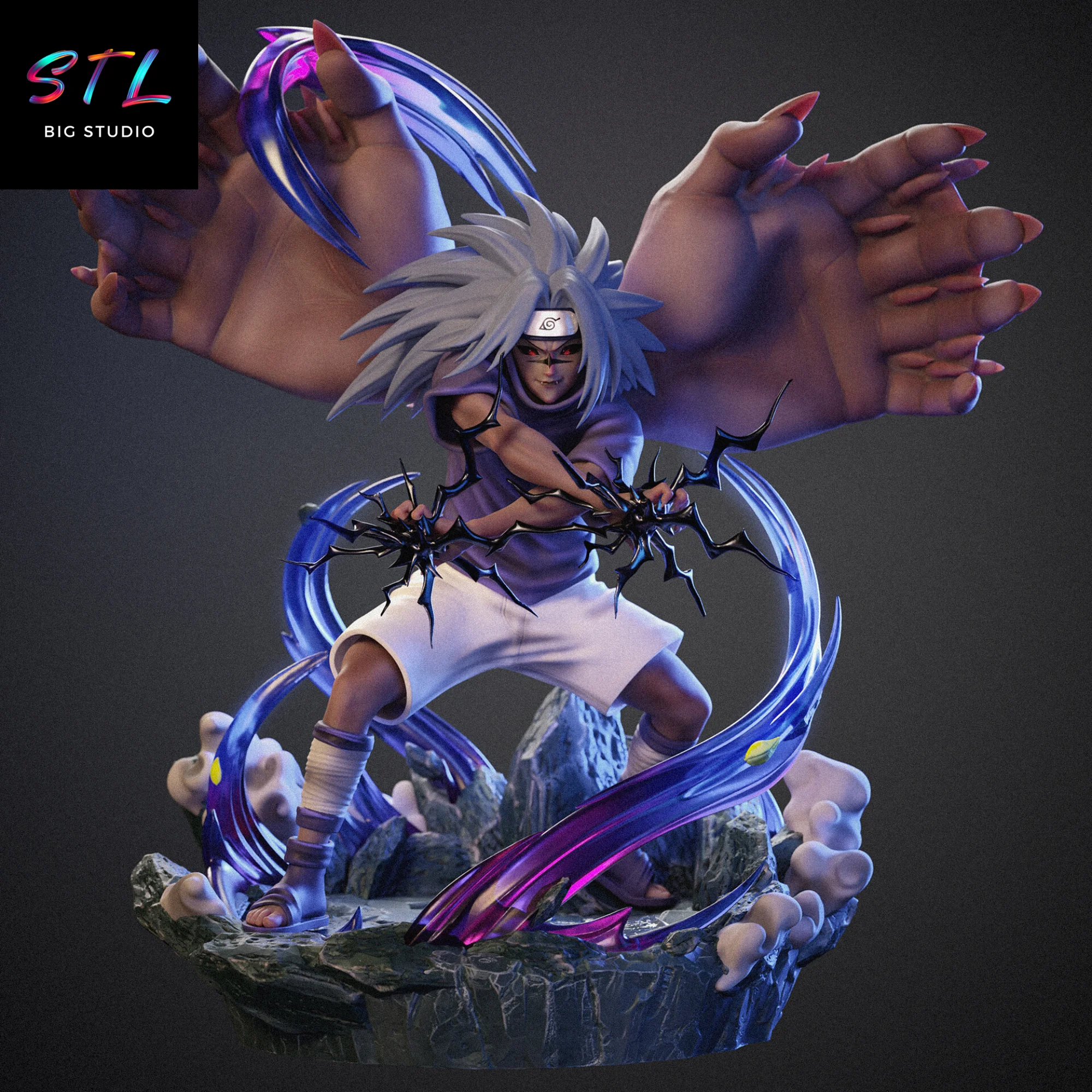 Sasuke Cursed Mark STL | Naruto | 3D Printable Figure Model