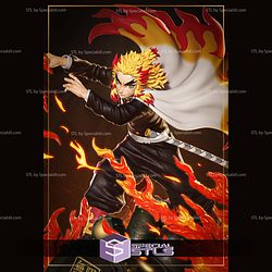 Kyojuro Rengoku Battle on Train 3D Print Files STL Model