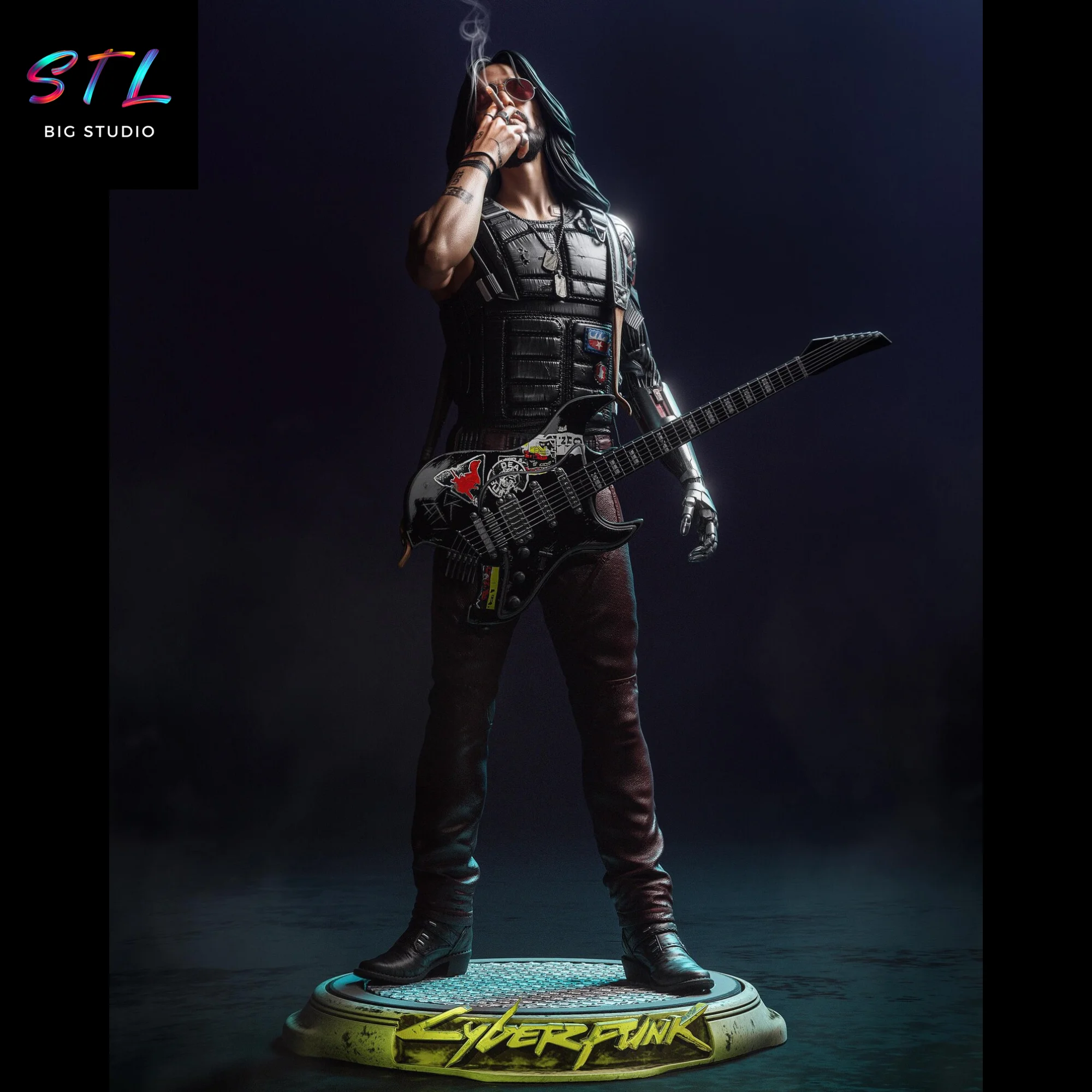 Johnny Silverhand STL | Cyberpunk 2077 | 3D Printable Figure Model