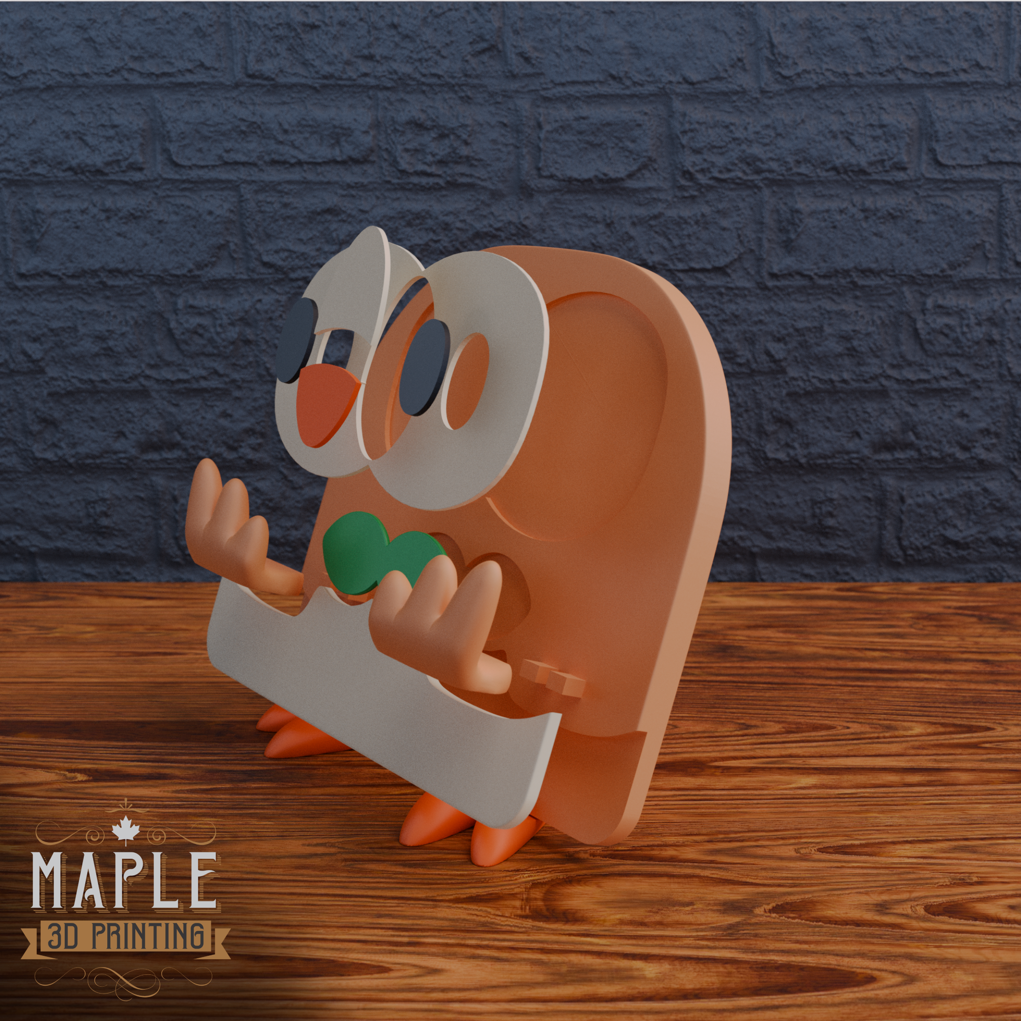 Rowlet Phone/Switch Holder - Pokemon 3D STL Model