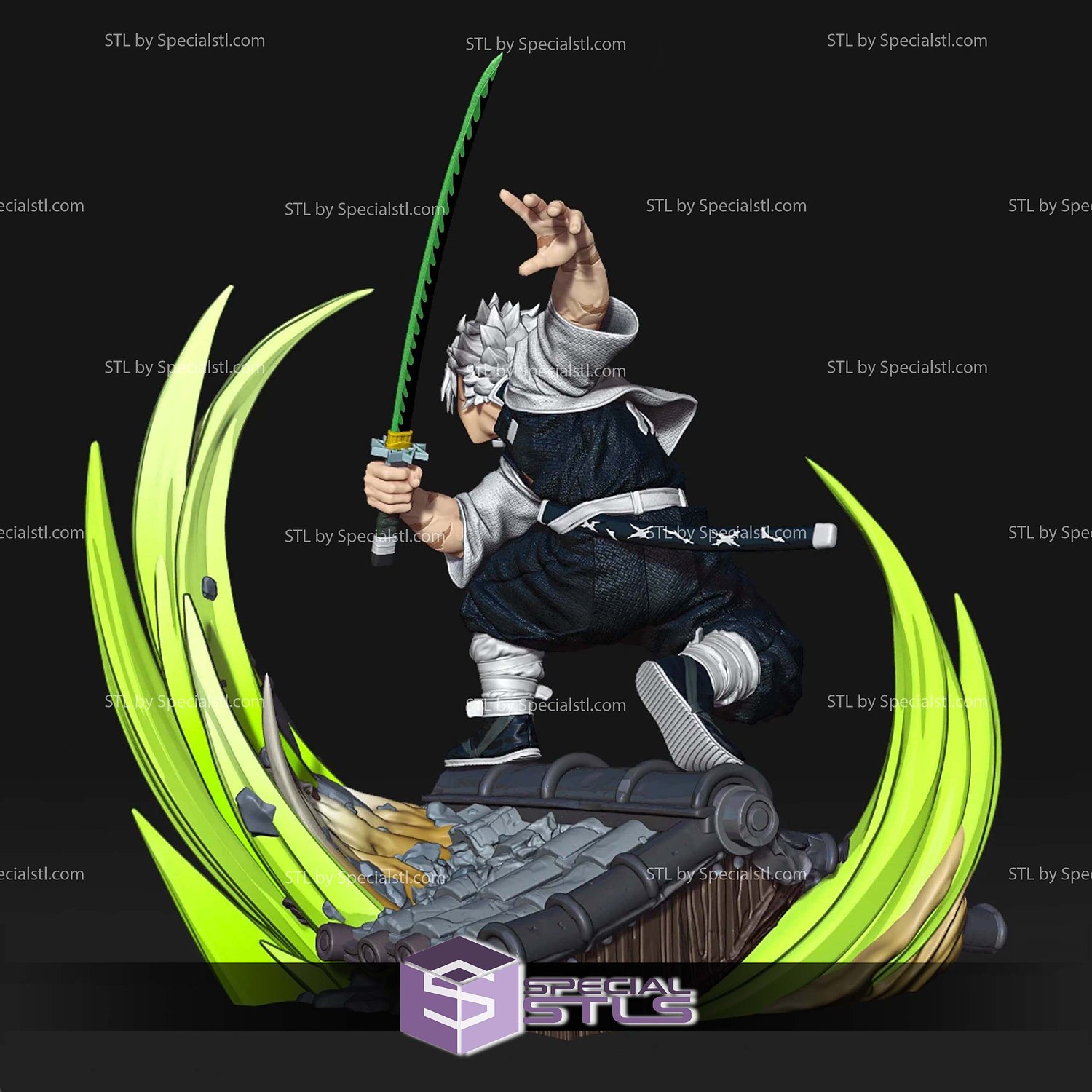 Sanemi Shinazugawa 3D Printer Files STL Model — view 4