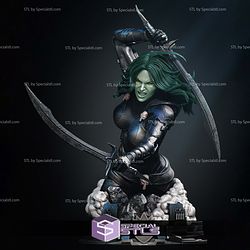 Gamora Comic Version Bust Digital STL Files 3D Model